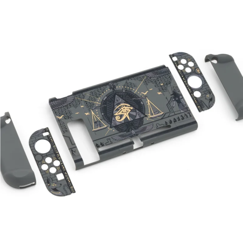 Матовая жесткая передняя задняя крышка, защитная крышка с кристаллами для Nintendo Switch 2/NS Oled JoyCon, защитный чехол для контроллера Cthulhu