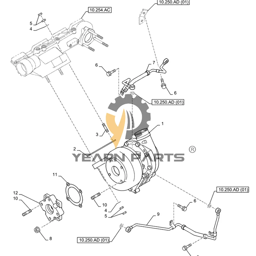 

48004889 48004889 R Турбокомпрессор для двигателей AQ-6HK1XASS01-02