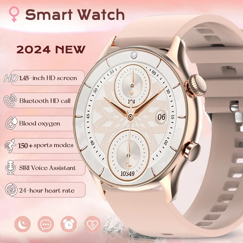 

For HUAWEI New HD Bluetooth Call SmartWatch Perfect Women AMOLED NFC Heart Rate ECG Clock IP68 Waterproof Lady Sports Smartwatch
