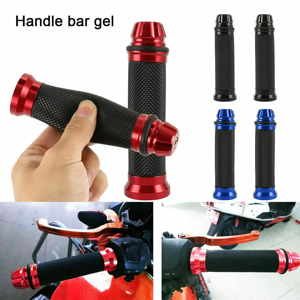 1 Pair 7/8'' 22MM Anti-Slip Motorcycle Grips Hand Handlebar Bar Grips Bicycle Rubber Mountain Cycle Handle Handlebar Bar Grips