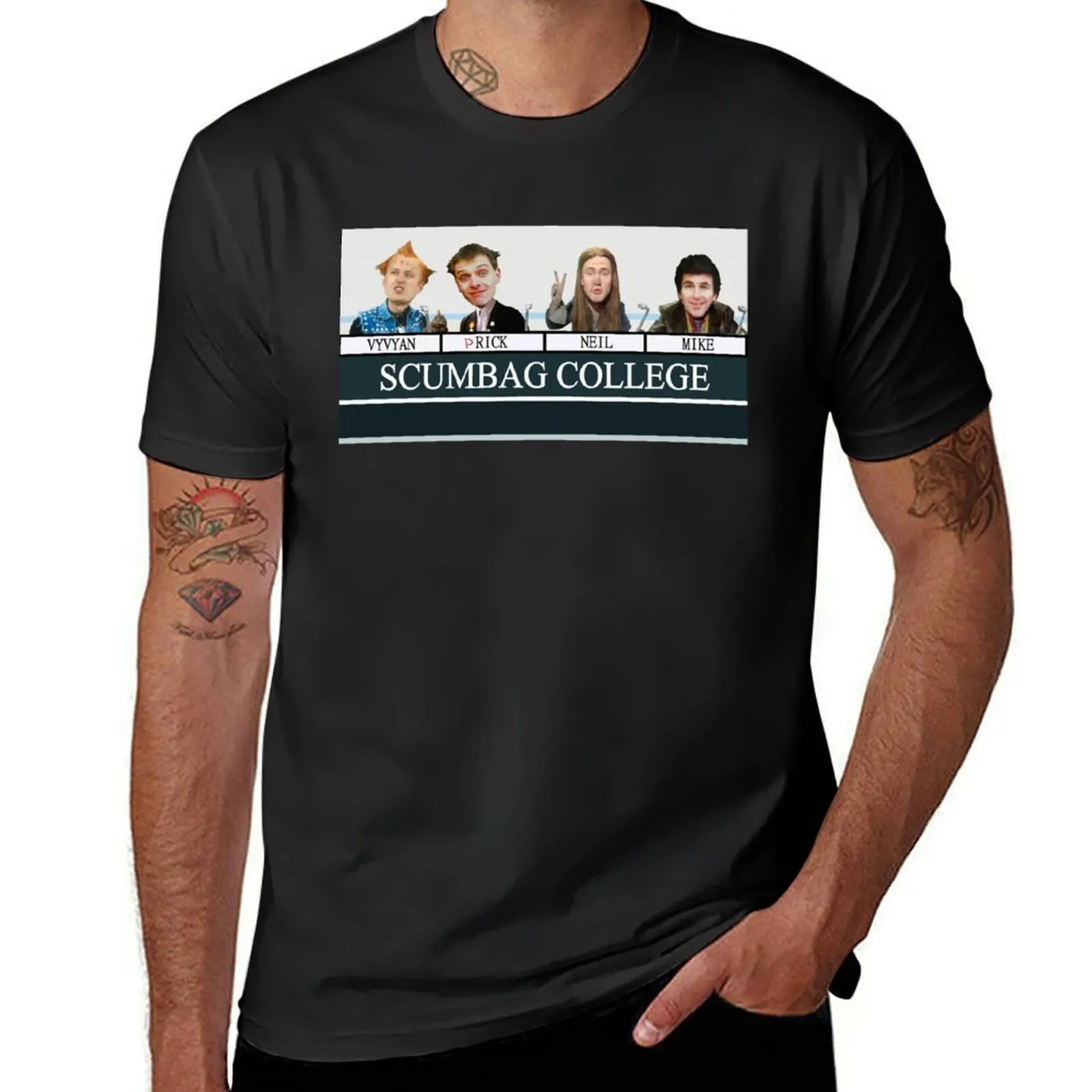 The Young Ones Scumbag College T-Shirt Short sleeve tee boys whites t shirts for men