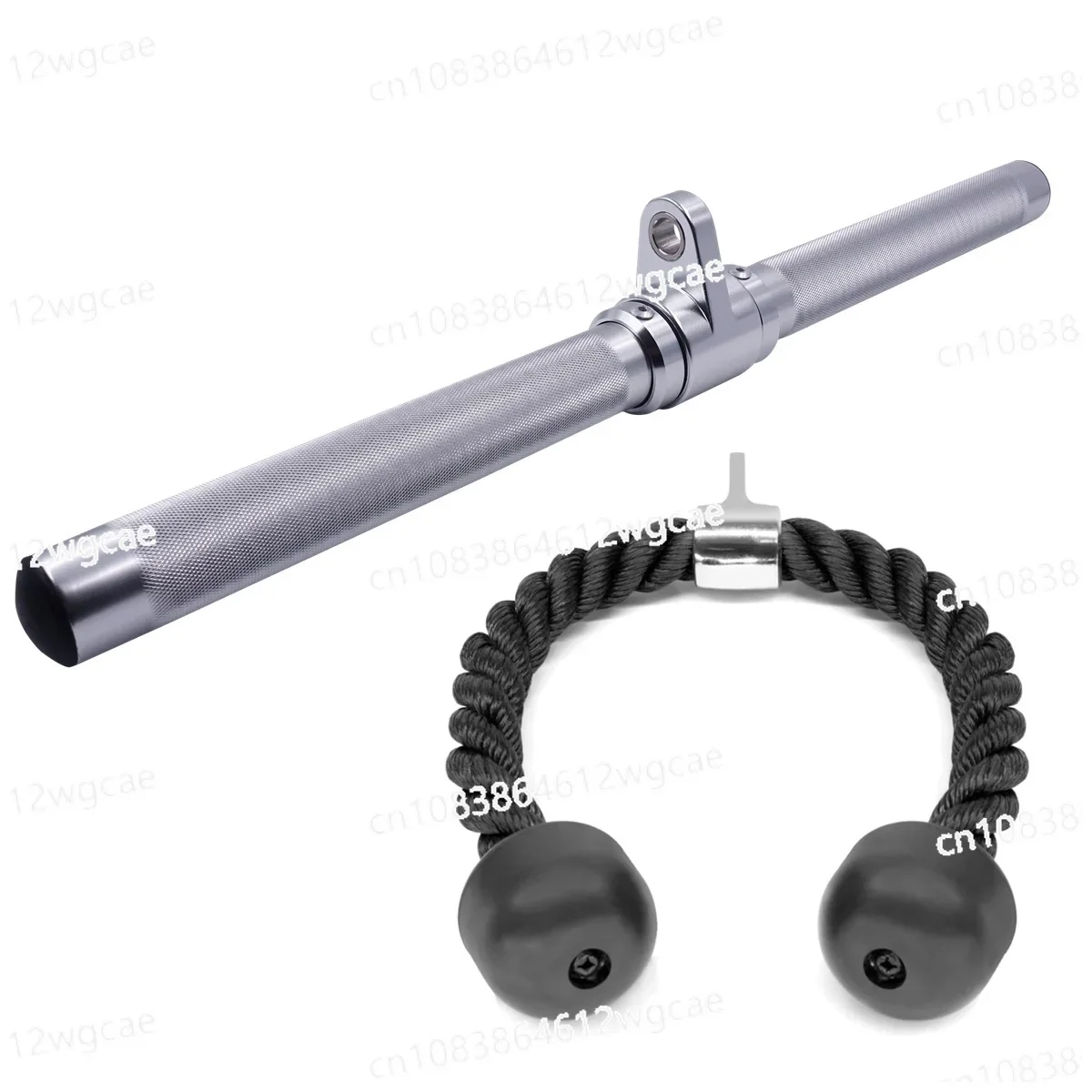 

Rotating Straight Aluminum Bar LAT Pull Down Bar Tricep Rope Cable Machine Attachment for Home Gym Workout Strength Training