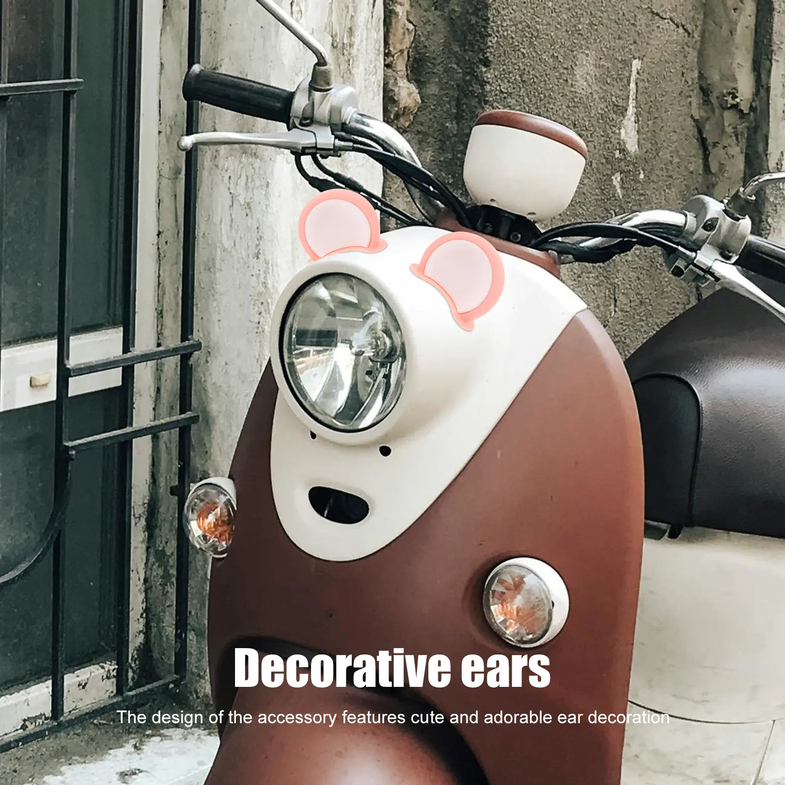 

1Pair Cute Bear Ears Accessories for Motorcycle Scooter Helmets Lightweight Easy Install Unique Decorative Ear Ornaments
