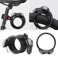 Motorcycle Bicycle Lock 5 Digit Code Cable Lock With Security Bike Password Night Steel Bike Lock Light Cable Anti-t V7z5