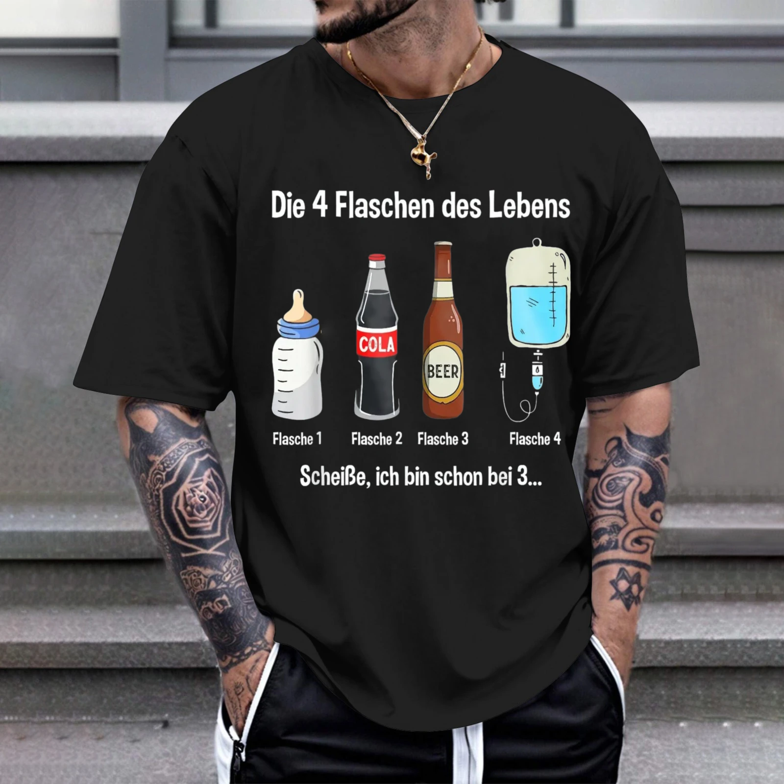Herren-T-Shirt „The 4 Boots of Life Perfection“ für Freizeitkleidung, Partys und Karnevalsoutfits