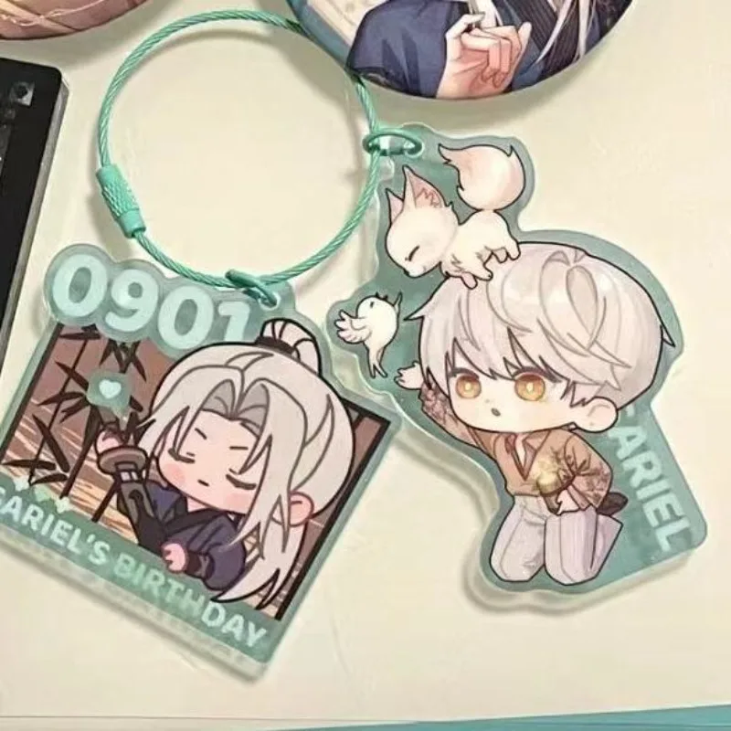 

5cm/1.97in Light and Night Anime Accessories Creativity Peripherals Cartoon Figures Chisley Acrylic Kawaii Ornaments Toys Crafts