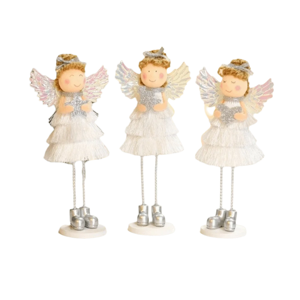 

New Christmas Decor Angel Girl Figurine Standing Cute Fairy Elf Figurine 15cm Desktop Ornament Angel Thoughtful Gift