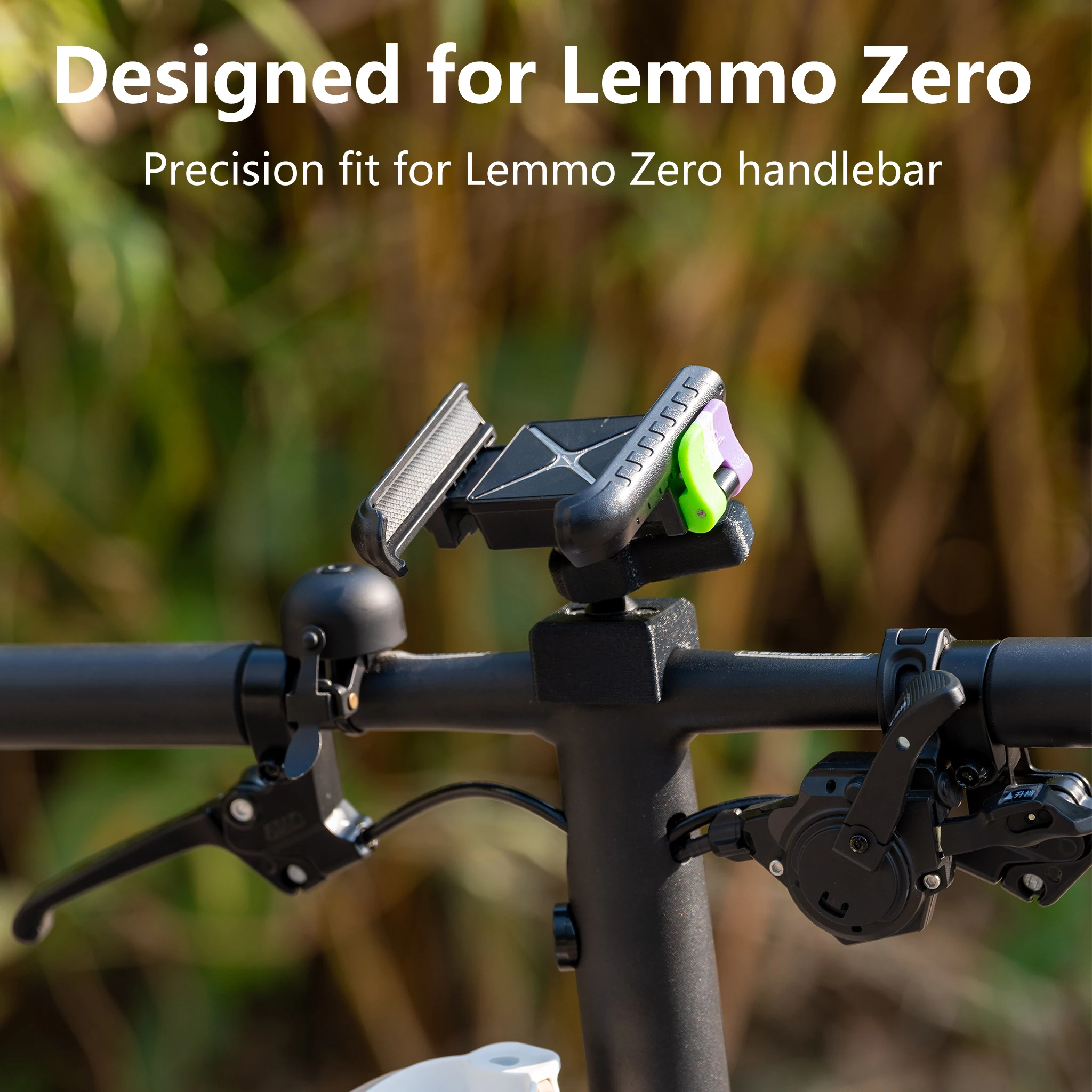 DJCRAWLER Phone Mount for Lemmo Zero Only, 360° Rotatable Anti-Slip No Shake Quick Release Bicycle Holder