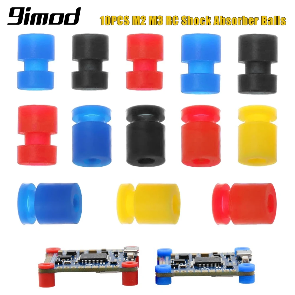 10 Uds M2/M3 RC bolas amortiguadoras de goma para F3 F4 F7 controlador de vuelo FPV Quadcopter bola de montaje suave antivibración