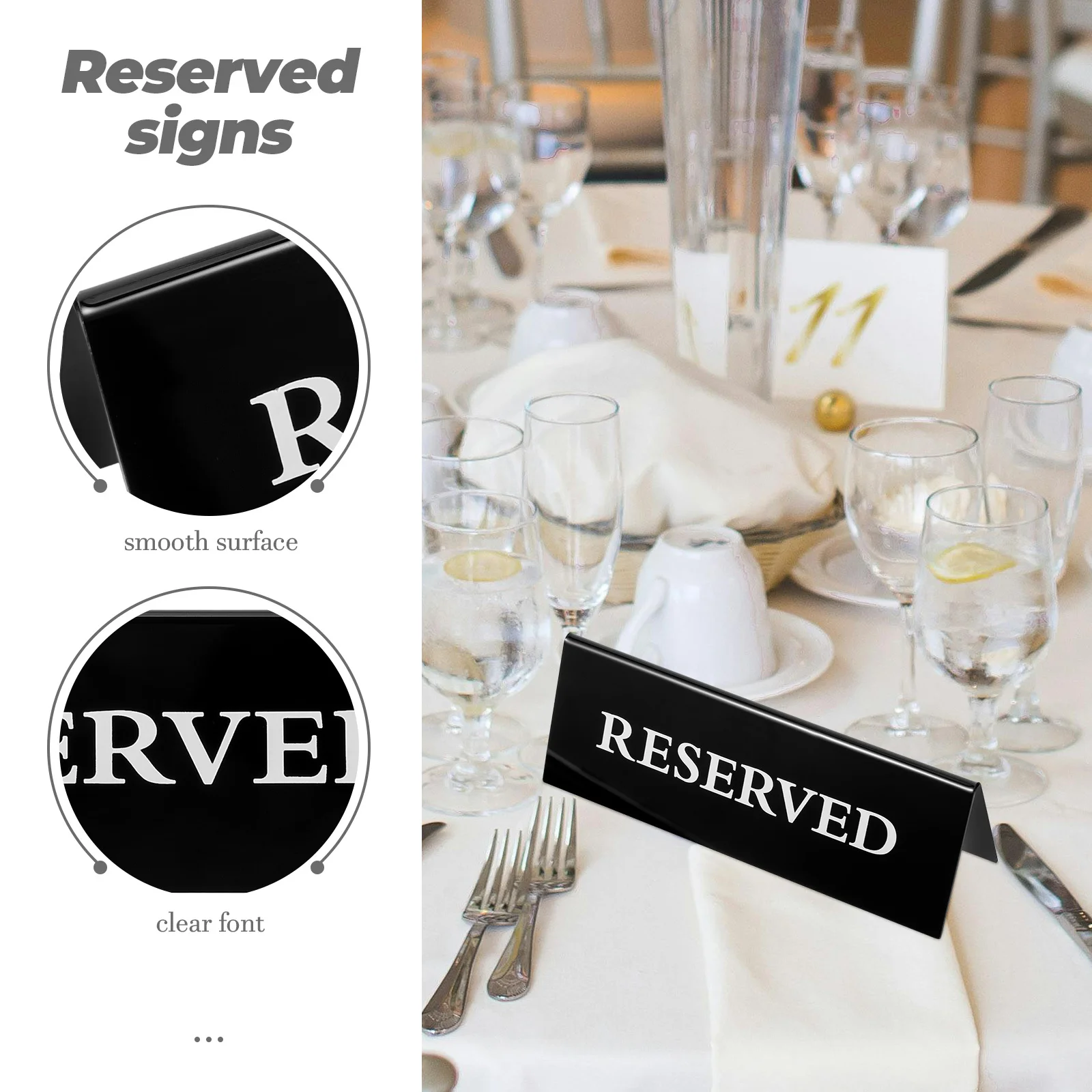 

Set of 4 Reserved Seating Signs for Wedding Party Chalkboard Table Plates Decorations Memory Table Sign Dining Room Bar
