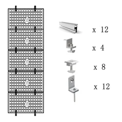 4/6 Sets Solar Panel Roof Solar Rail Bracket For 30/35mm Solar Panel PV Profile Alu Mounting Rail Flat Roof Solar Rail