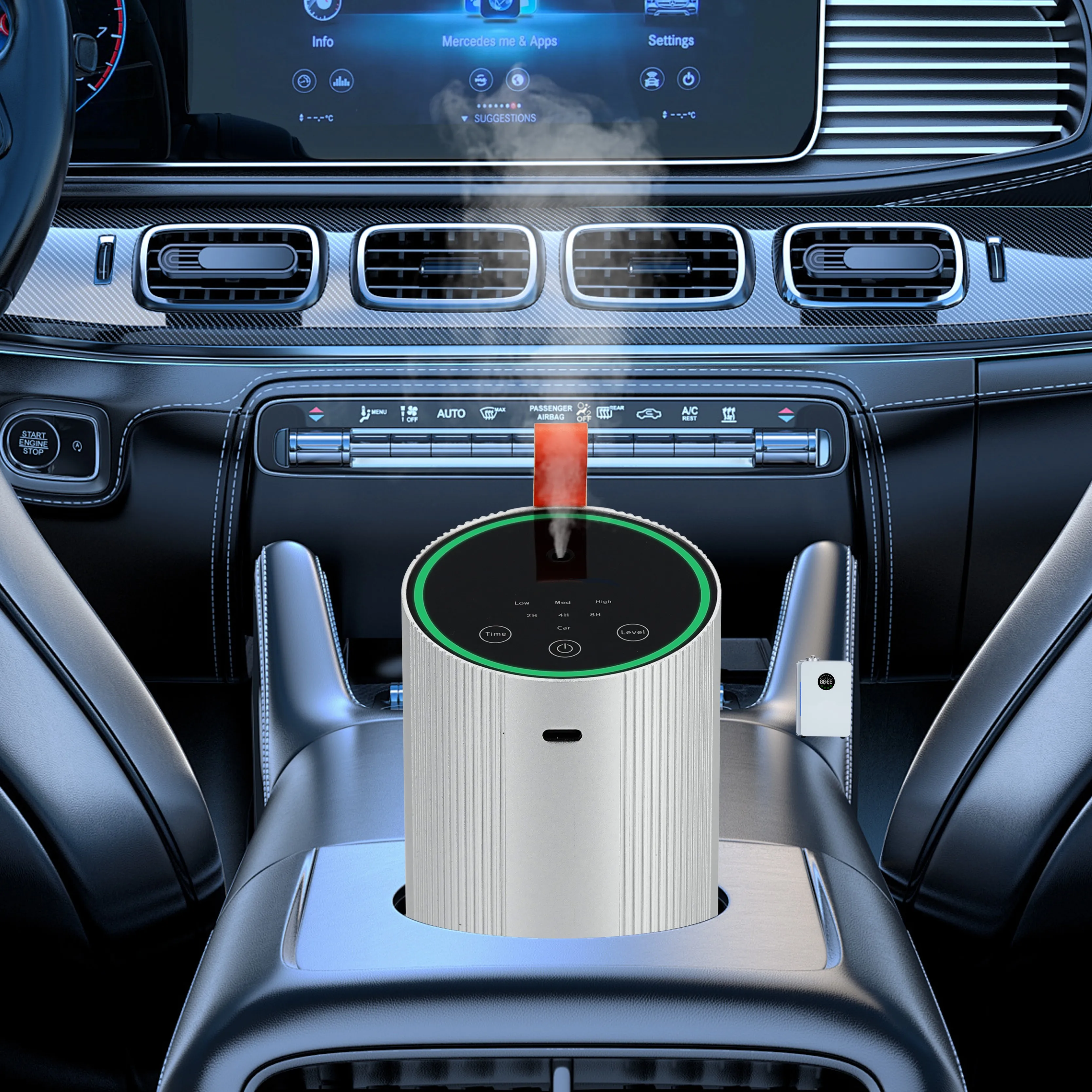 

Портативный 150 мл металлический диффузор эфирного масла с автоматическим отключением, управляемый от Bluebooth аромадиффузор для домашнего использования в отеле OEM ODM