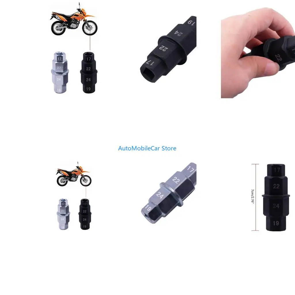 G8TE 17mm 19mm 22mm 24mm Motorcycle Front Spindle Allens Socket Tool