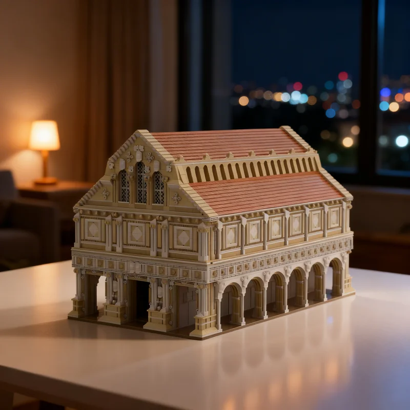 

20134 детали MOC: Модель древнеримской базилики, архитектурный конструктор, креативный подарок, DIY-декор для демонстрации, премиум-класс для взрослых и детей, для рабочего стола