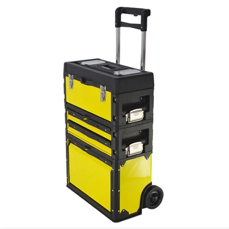 Hardware Tool Trolley Box Large Capacity Tools Box for Electricians Mechanical Workshop Tools Organizer with Wheels Work Tools