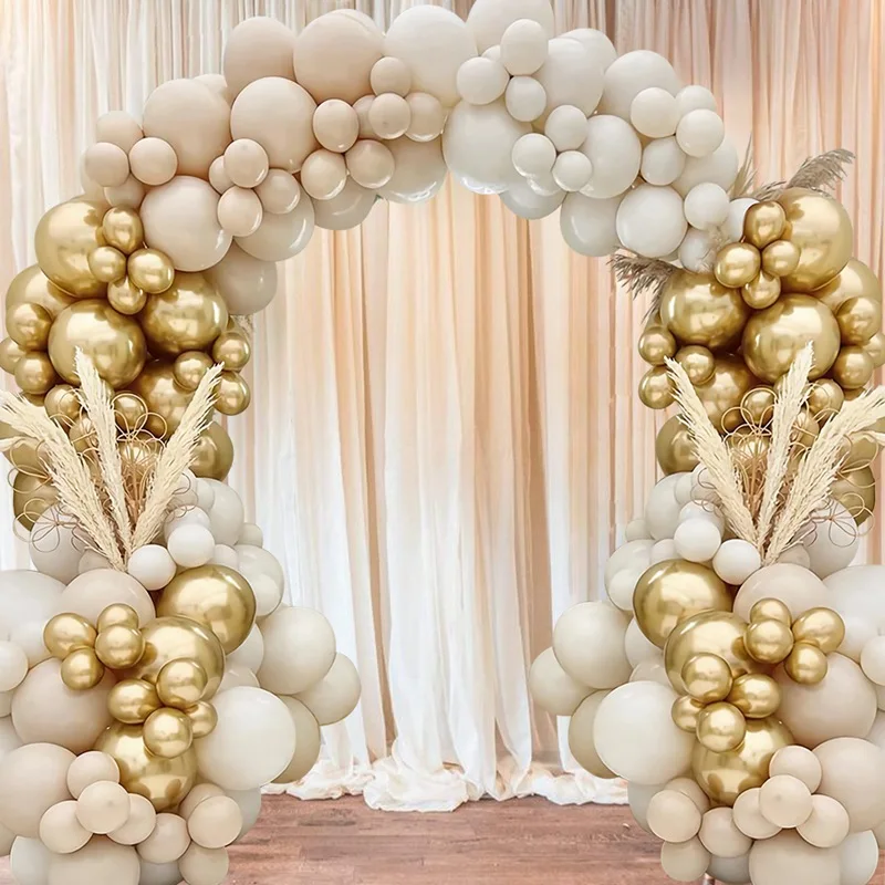 129pcs Tender Orange Balloons Garland Arch Kit Birthday Party Decor Kids Girl Wedding Birthday Party Supplies Baby Shower Ballon