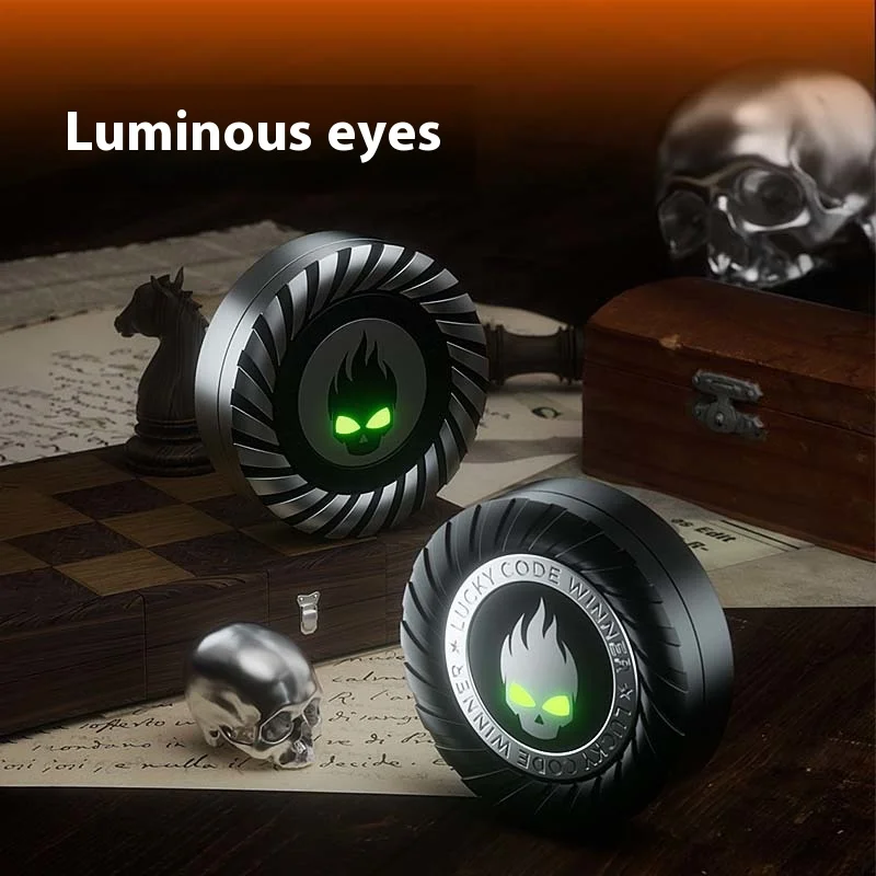 Jouet Spinner luminescent en métal, conception diabolique, soulagement du Stress, Mini gyroscope, lueur nocturne, réducteur de pression, jouet EDC