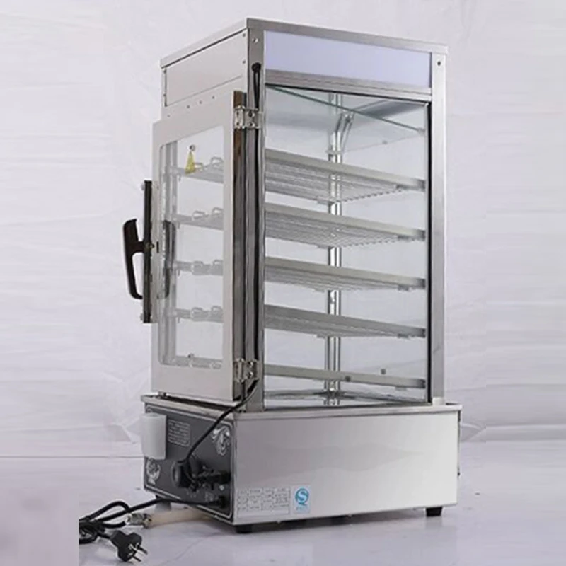 LXT Electric Bun Steame 5 Layers Steamed Bread Sandwich Hot Showcase Stainless Steel Warmer Steamer Machine
