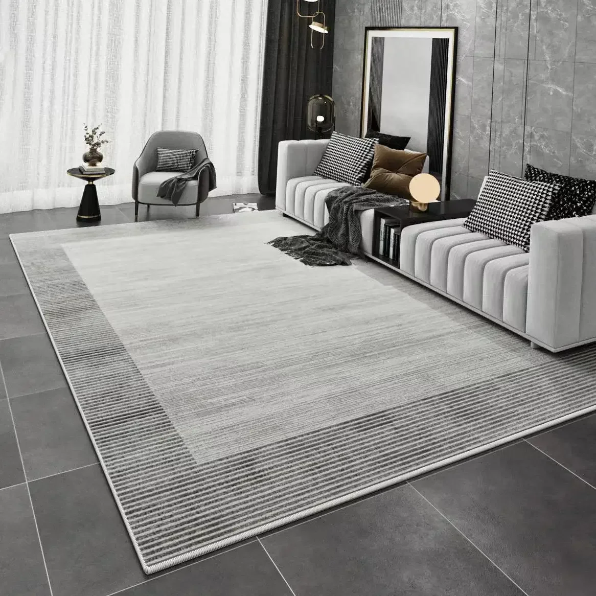 

W4037 Modern minimalist carpet, household bedroom carpet