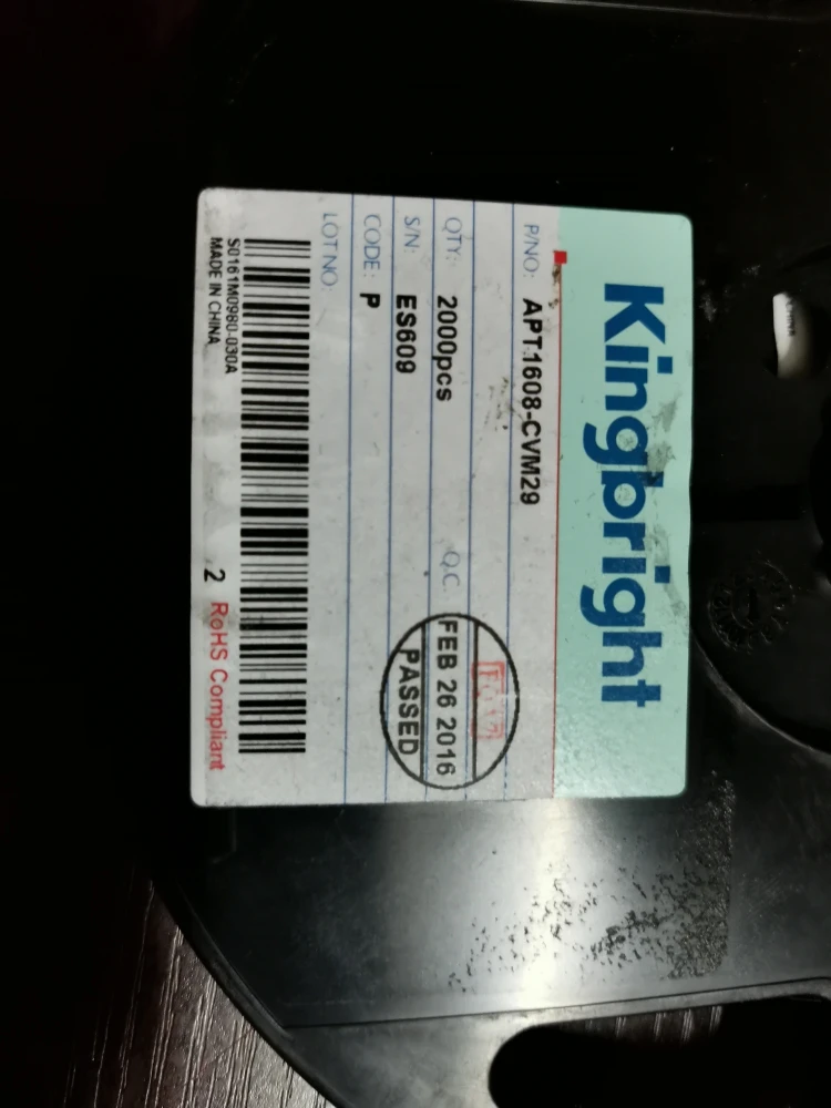 

50 шт./APT1608-CVM29 0603 (1608) Оранжевый свет, супер яркие светодиодные бусины SMD