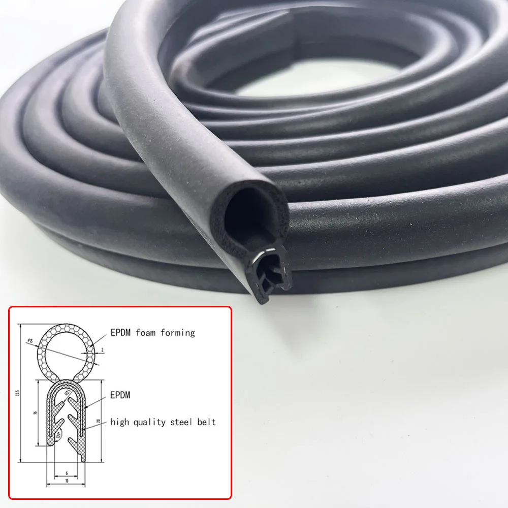 

Резиновая уплотнительная лента 4 м EPDM для предотвращения столкновений капота багажника автомобиля аксессуары для двери двигателя