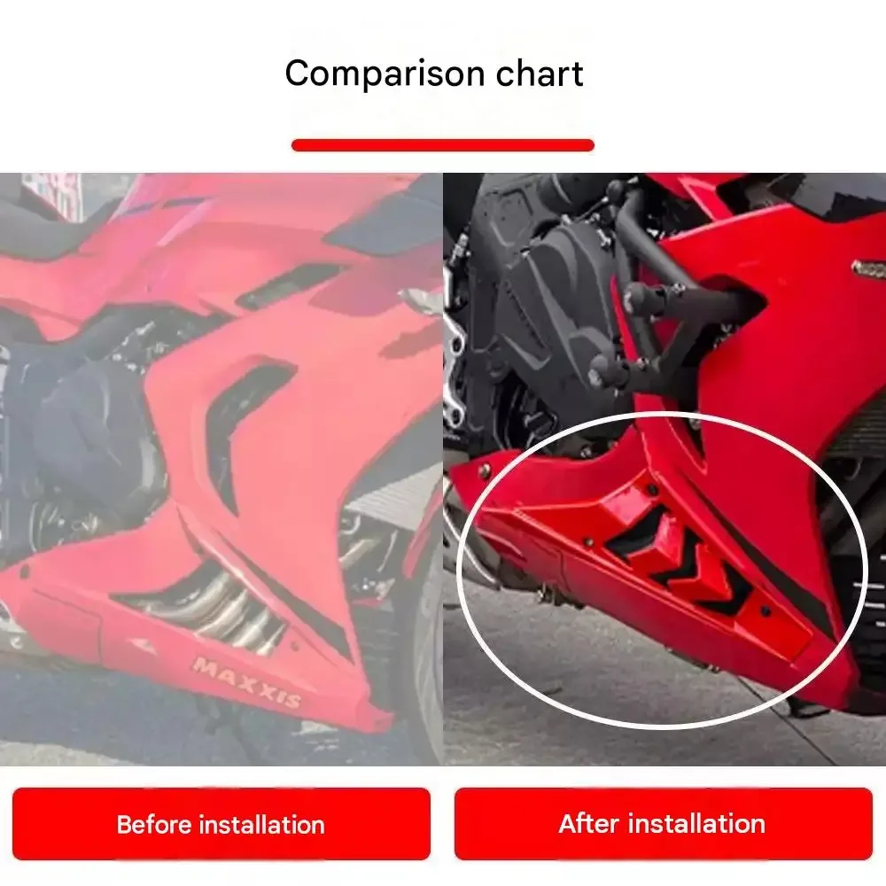 【Precise Fit】FOR QJMOTOR SRK800RR motorcycle modification parts: shark fin side panels, exhaust shark gill accessories.