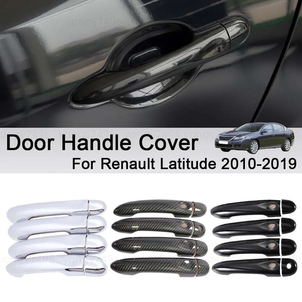

Украшение автомобиля, крышка дверной ручки для Renault Latitude 2010-2019, гальваническое углеродное волокно, очаровательные черные автомобильные наклейки, обновление