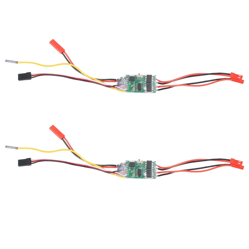 Dual Way Bidirectional Brushed Esc 2S-3S Lipo 5A Esc Speed Control For Rc Model Boat/Tank 130 180 Brushed Motor,2PCS