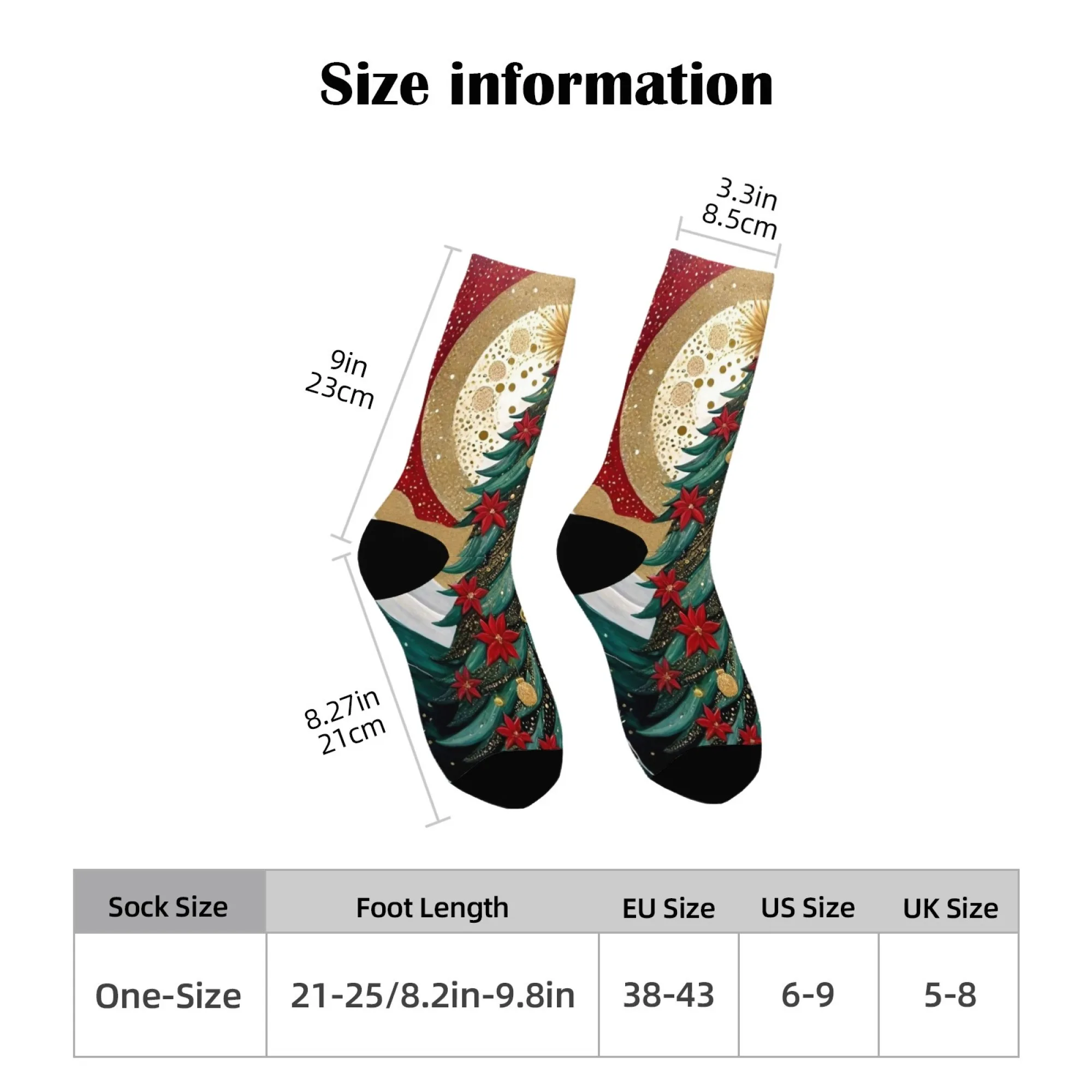 Kaos Kaki Motif Pohon Natal Kaos Kaki Pria untuk Liburan Kaos Kaki Crew Lembut Nyaman Desain Natal Hadiah Keluarga untuk Pria Kaos Kaki Pesta Unik