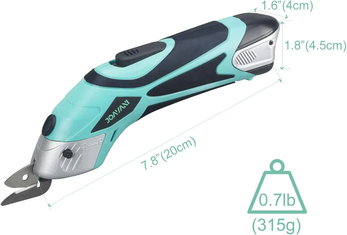 Cordless Electric Scissors for Cutting Fabric, Cardboard, Box Cutter, Carpet. Power Shears for Sewing, Scrapbooking, Crafting