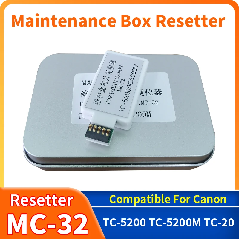 MC-32 MC 32การบำรุงรักษารถถังชิปรีเซ็ตและชิปสำหรับ Canon TC5200 TC5200M TC20 TC-5200 TC-5200M TC-20 TC 5200 5200M 20เครื่องพิมพ์
