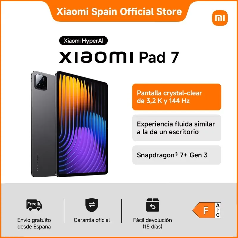 Official | Xiaomi Pad 7 Pantalla crystal-clear de 3,2 K y 144 Hz Experiencia fluida similar a la de un escritorio Gran batería de 8850 mAh (typ)
