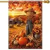 Nuxovilar Fall Garden Flag Thanksgiving Yard Flag 28x40 Inch Linen llz