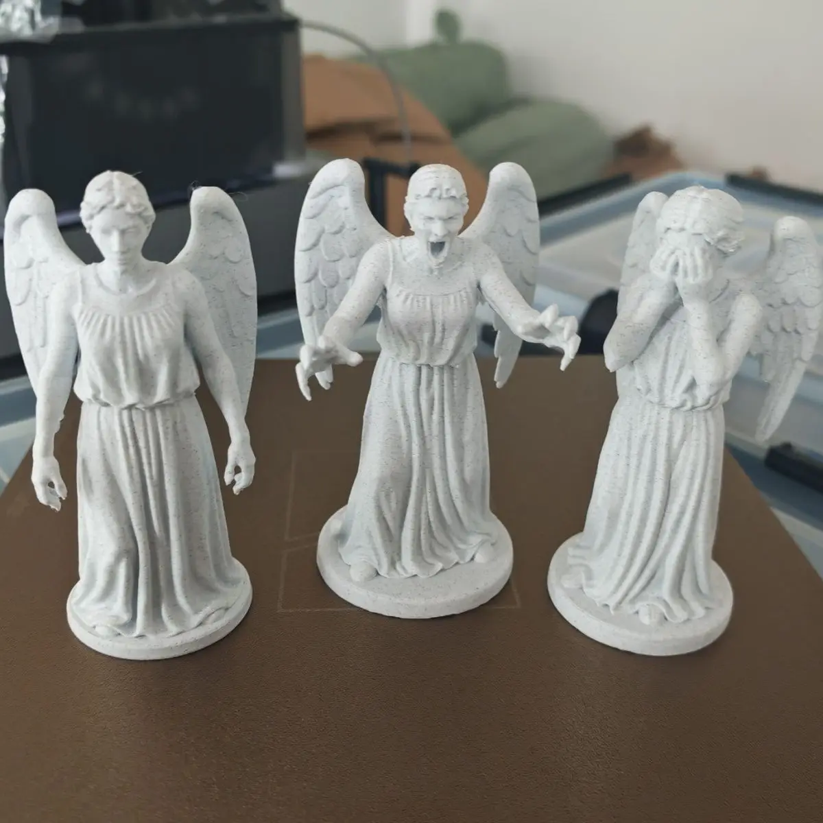 Figura de acción de 10 cm de color blanco de The Weeping Angels, muñeco de colección para niños, modelo de doctor, juguete.