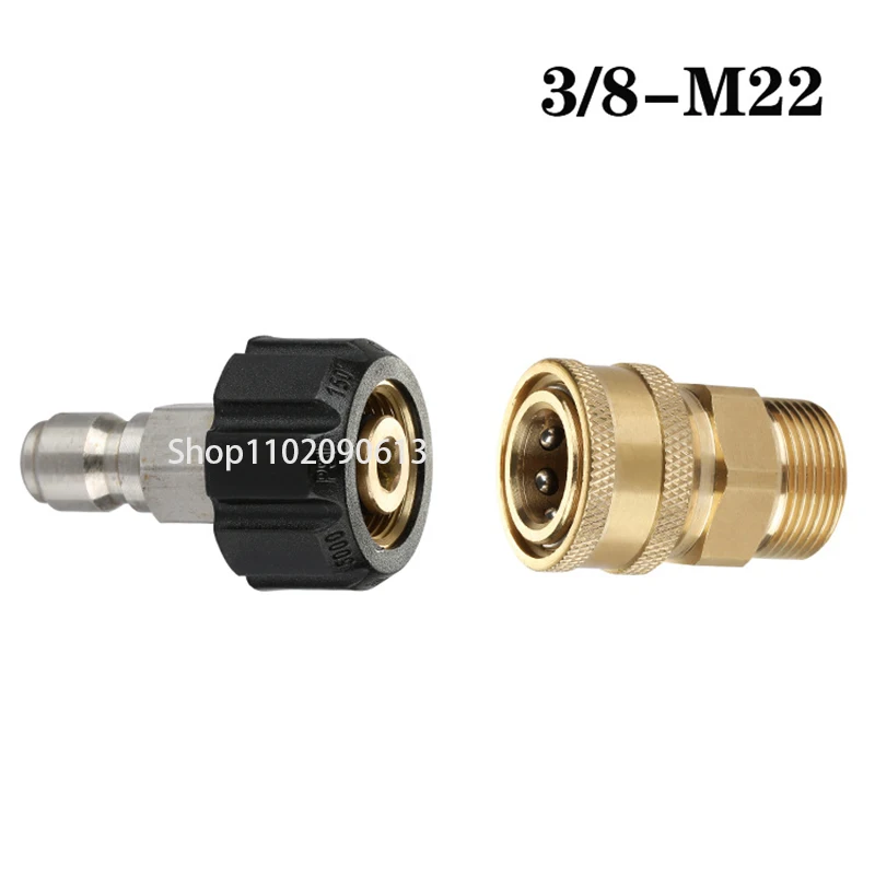 Metrischer m22 14mm/15mm Schwenk adapter mit 3/8 Zoll Schnell kupplung und 3/8 "Trenn befestigung mit m22 Theard für Hochdruck reiniger