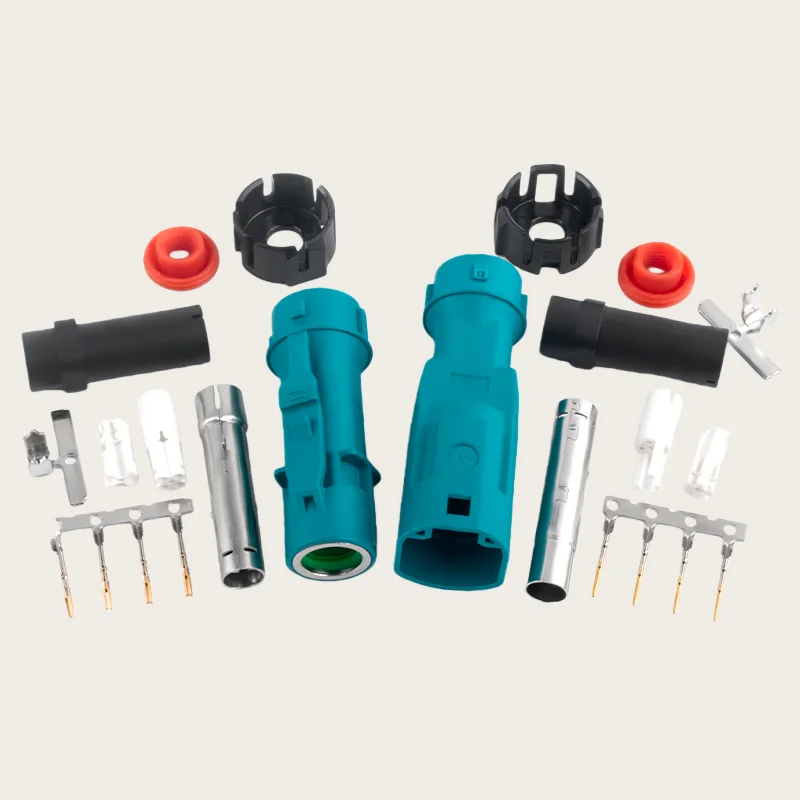 HSD4P automobile carrier plug straight male and female single cavity waterproof D4S14A-1D5A5-Z