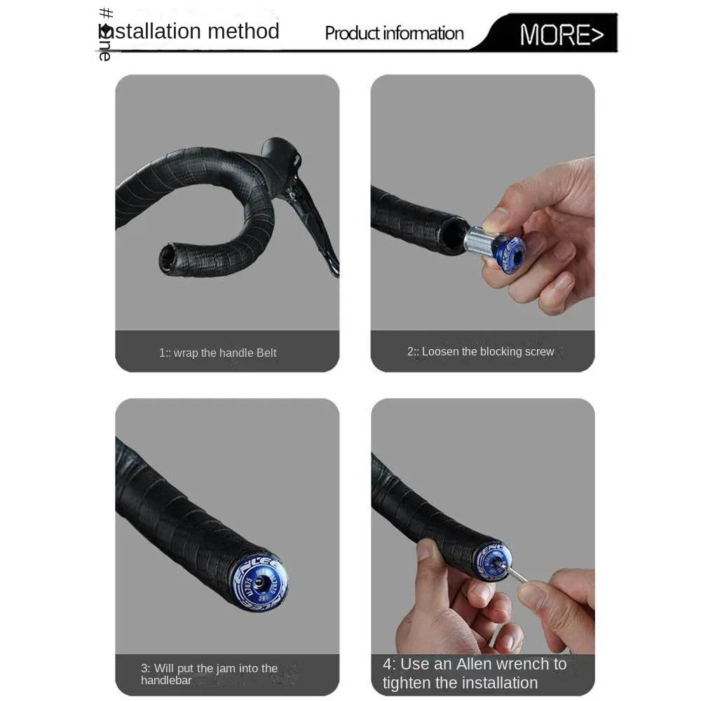 2PCS Hand Grip Plug Cap Black/Red/Gold/Blue/Color End Plugs Lock Grip End Plugs Alloy Handle Handlebar Plug Bicycle Accessories