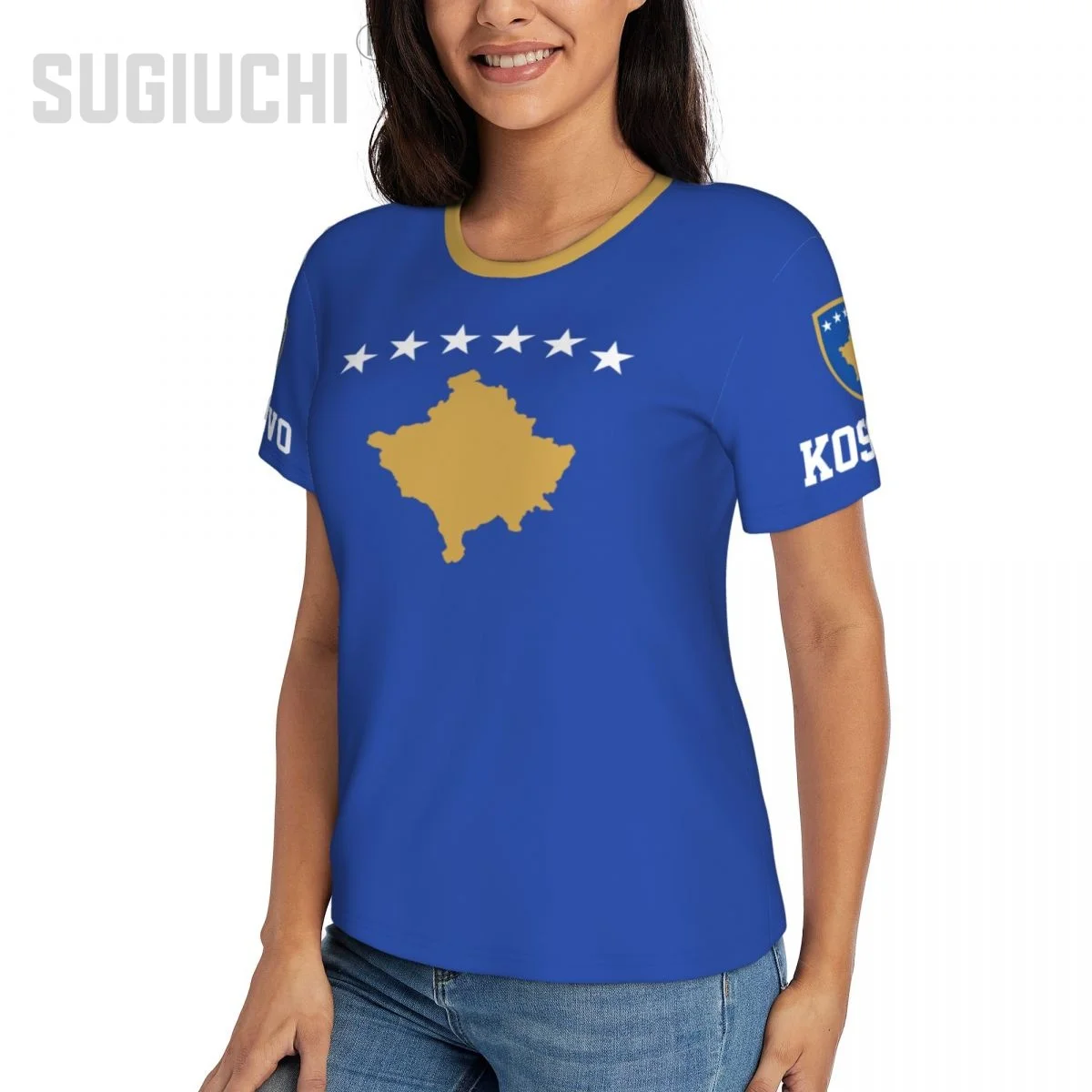 Unisex Nation T-shirt Kosovo Flag Kosovars T-shirts jersey For Men Women Soccer Football Fans Gifts Custom clothes tee