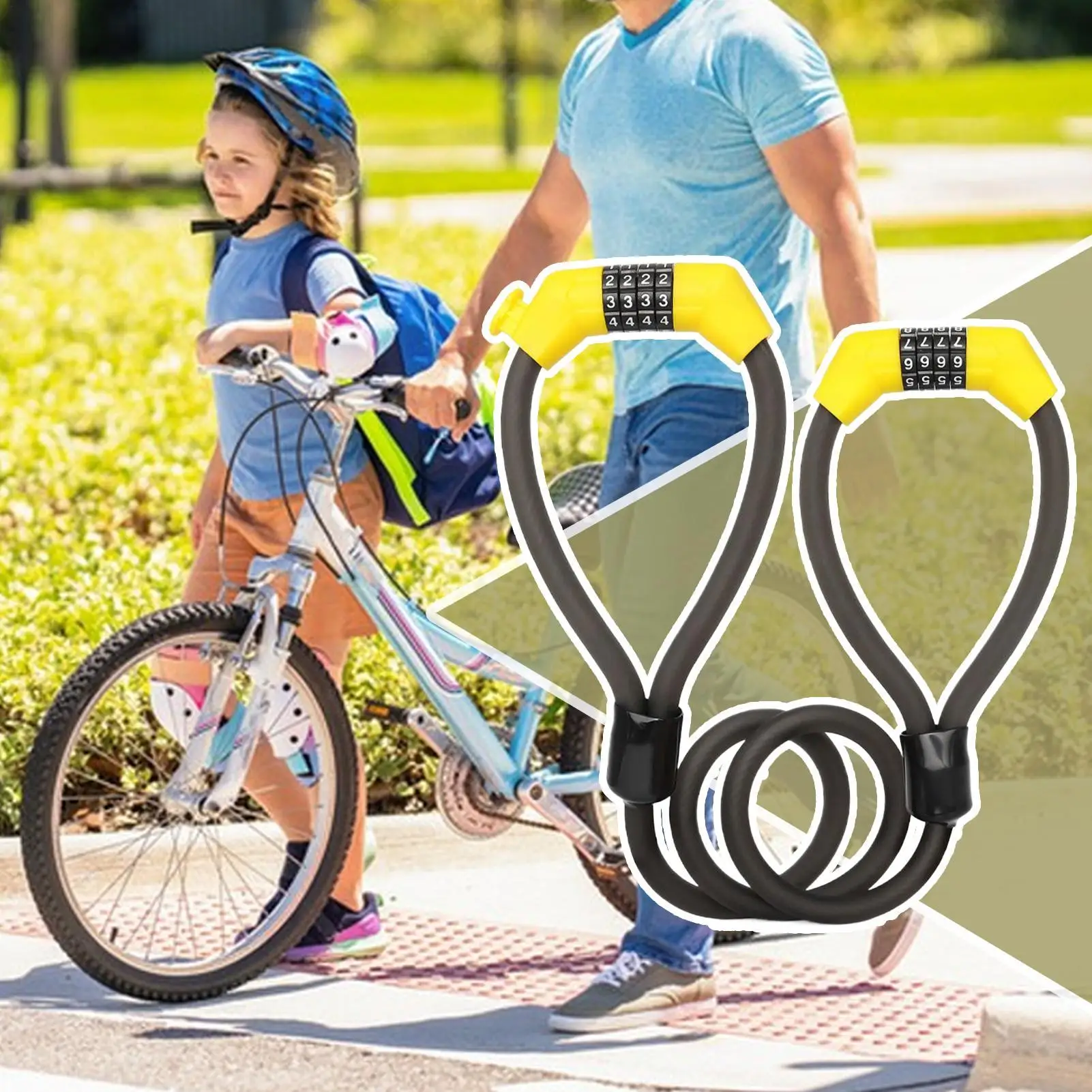 

Противоугонный кодовый тросовый замок, замок для электрического скутера, сверхмощный велосипедный замок высокой безопасности для электронных велосипедов, велосипедов, круизера