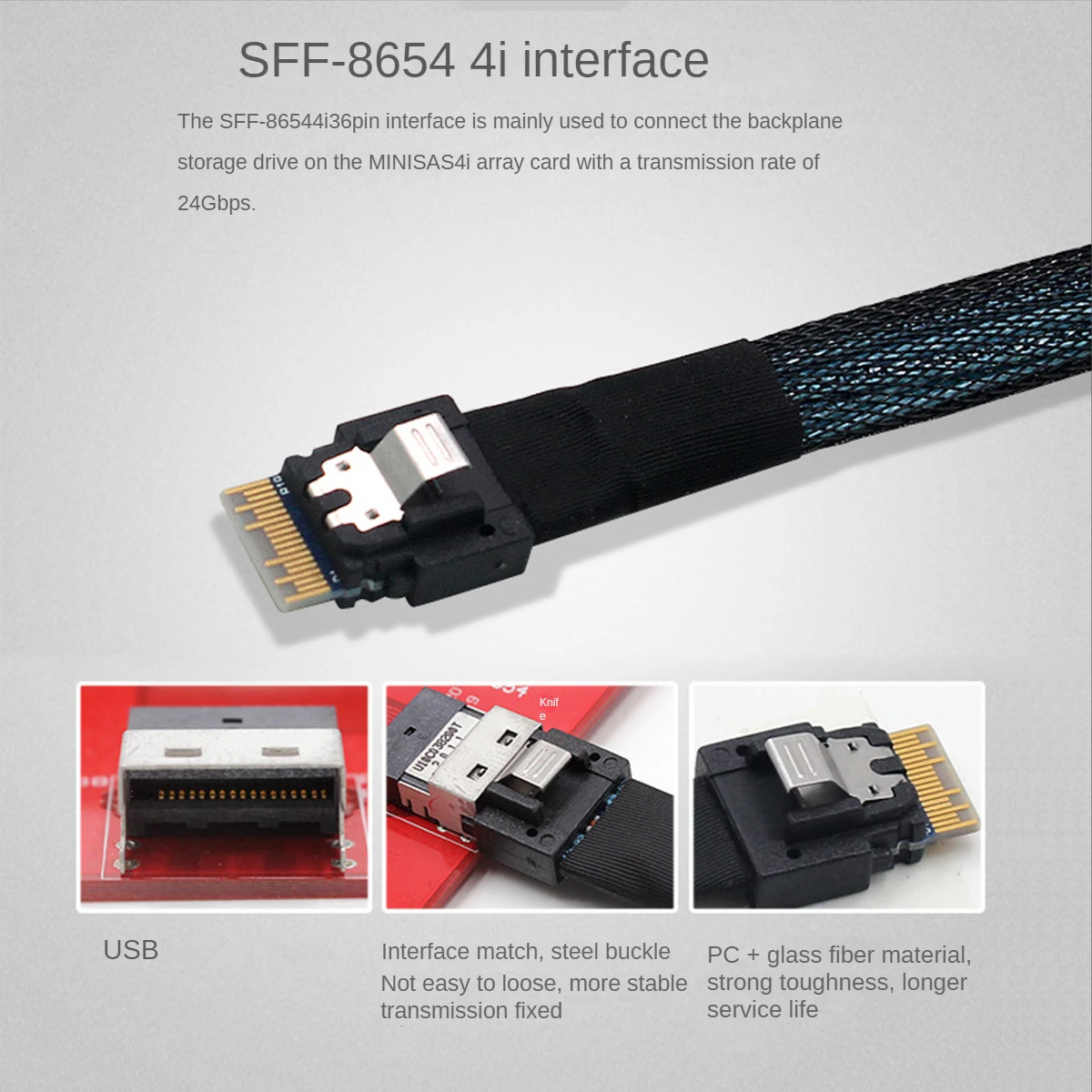 Slimline PCI-Express 4.0 Kartu Adaptor SF-045 - SFF-8654 Ke Mini SAS SFF-8087 PCBA Wanita dengan Braket untuk Ekspansi Penyimpanan