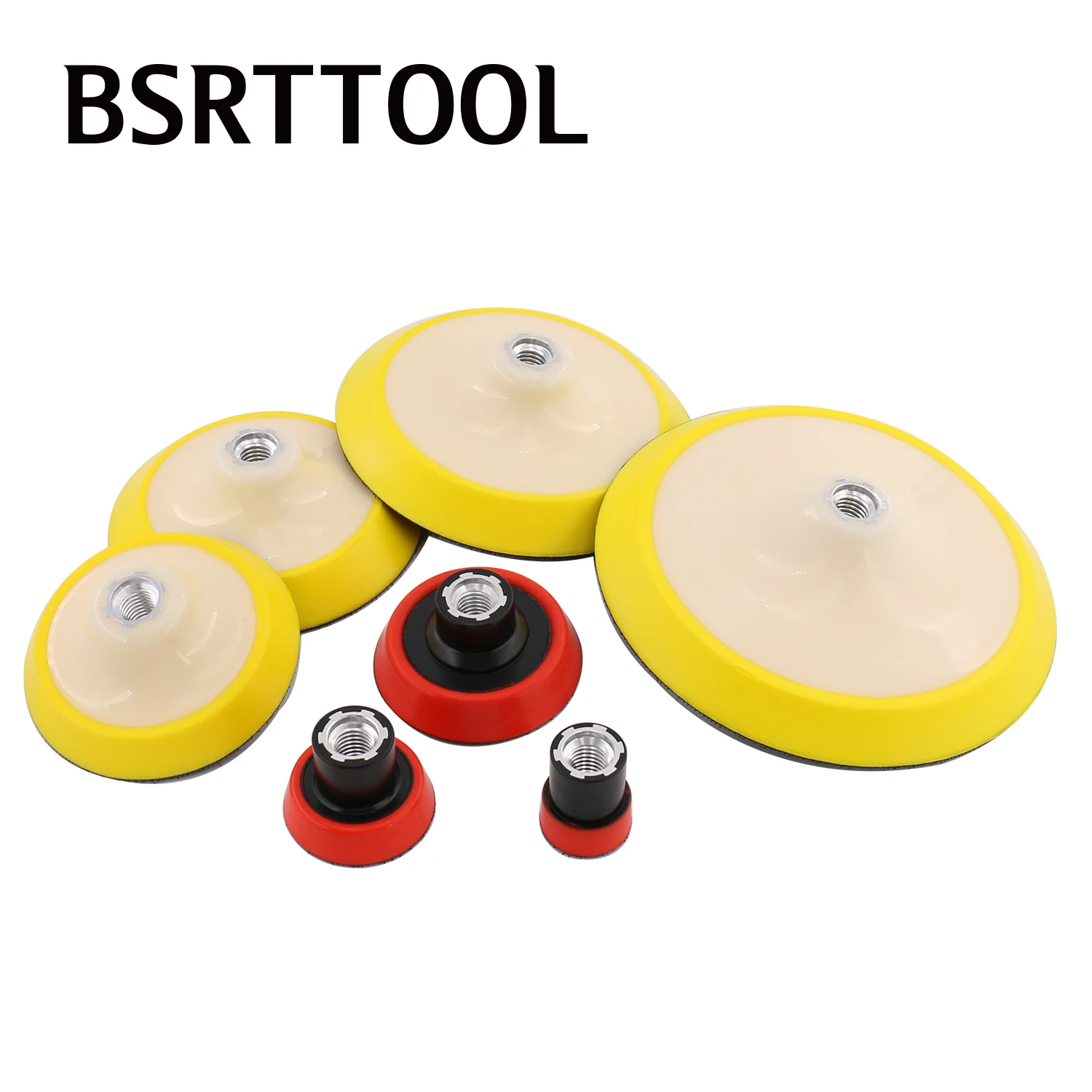BSRTTOOLBSRTTOOL 1 "/2"/3 "/4"/5 "/6"/7 "플레이트 자동차 연마 후크 및 루프 샌딩 패드 세차 관리 스폰지 패드 후원 디스크