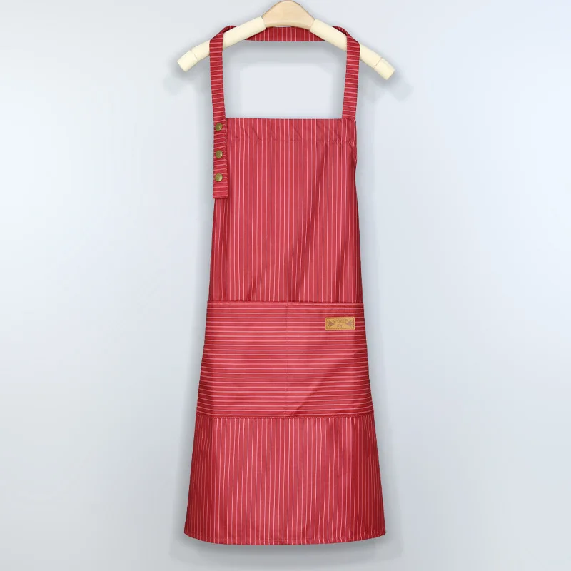 

Household Waterproof Kitchen Apron Ladies Female Adult Antifouling Sleeveless Apron Workwear Korean Simple Striped Apron LC507