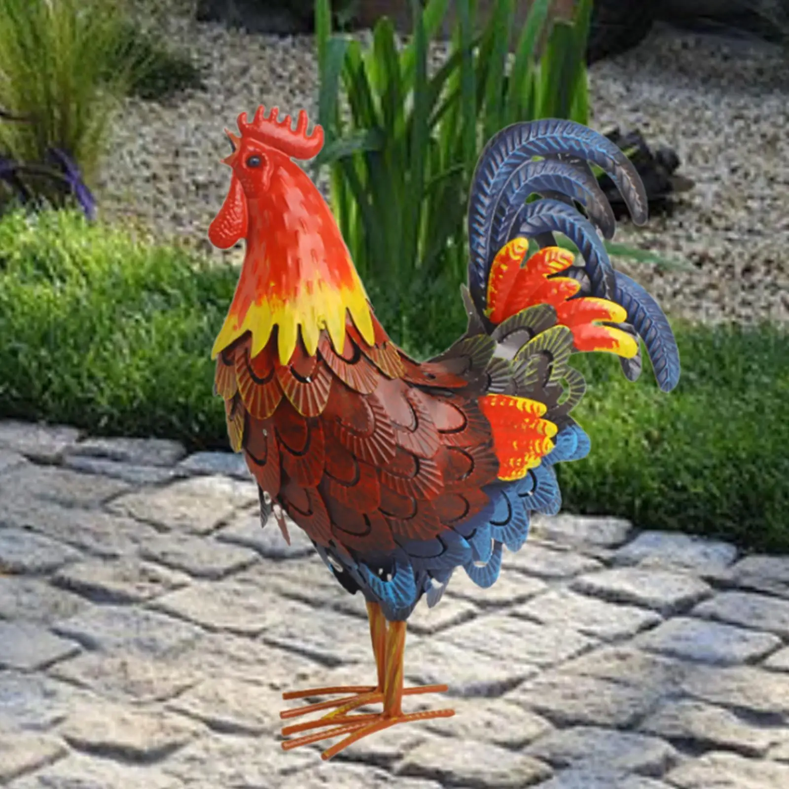 

Железный петух, садовая статуя, фигурка животного, украшение, художественная фигурка, задний двор