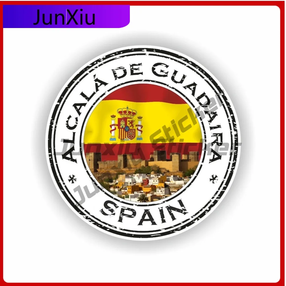 

Alcal de Guadaira Trendy Helmet Anti Scratch Decoration Design Spain Seal Sticker Round UV Resistant Fade Resistant