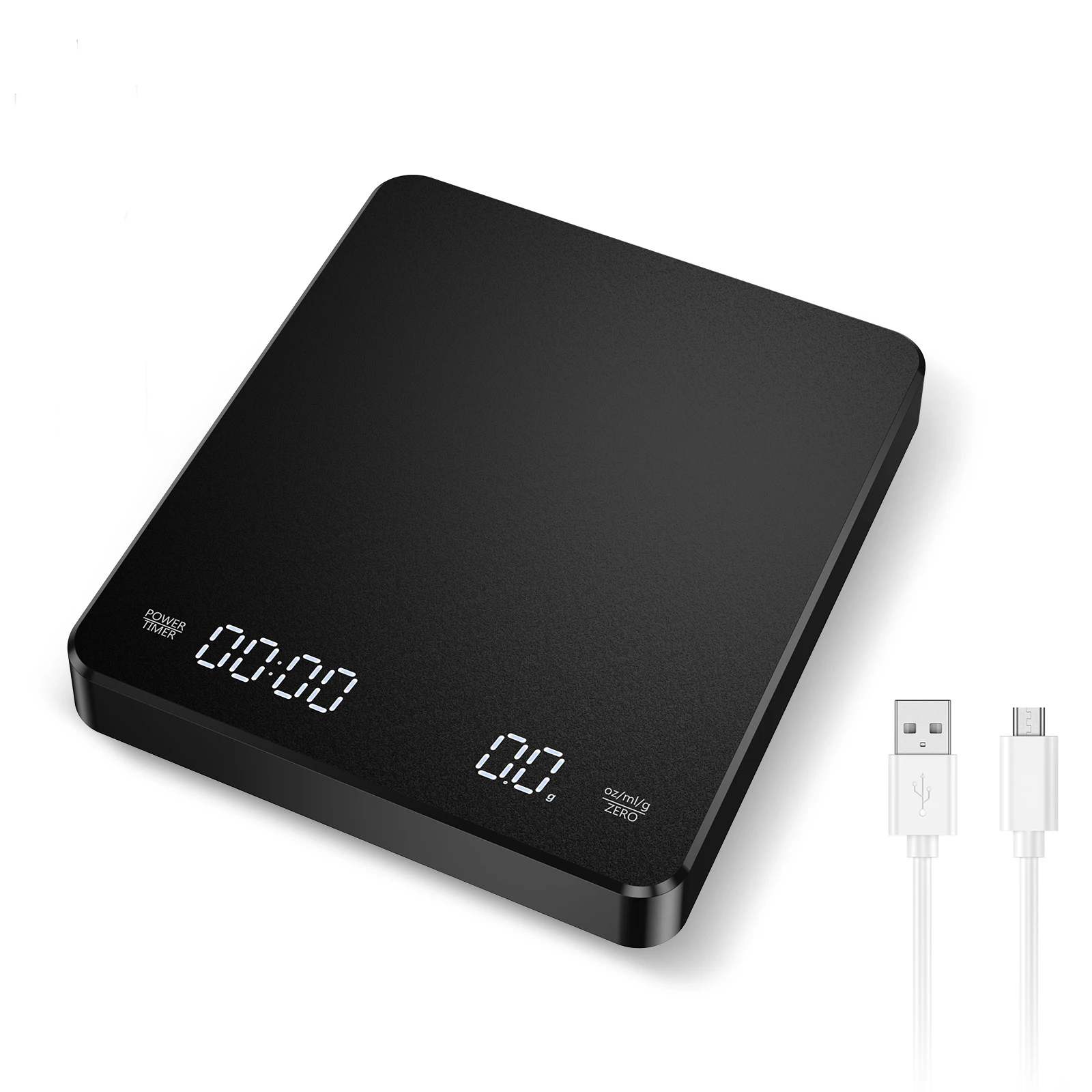 

ORIA Coffee Scale with Timer Espresso Scale 3kg/0.1g Fine Scale USB Rechargeable Kitchen Drip Coffee Scale