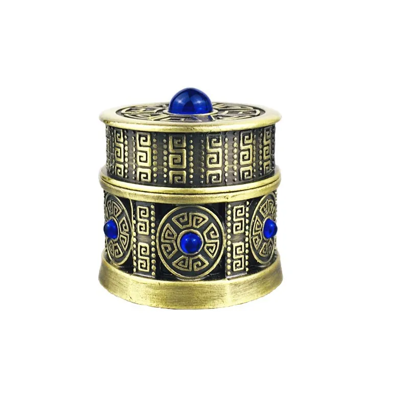 Cream jar Vintage Metal Car Perfume Holder Hollow Decorative Aroma Diffuser Case for Car Dashboard Ornament