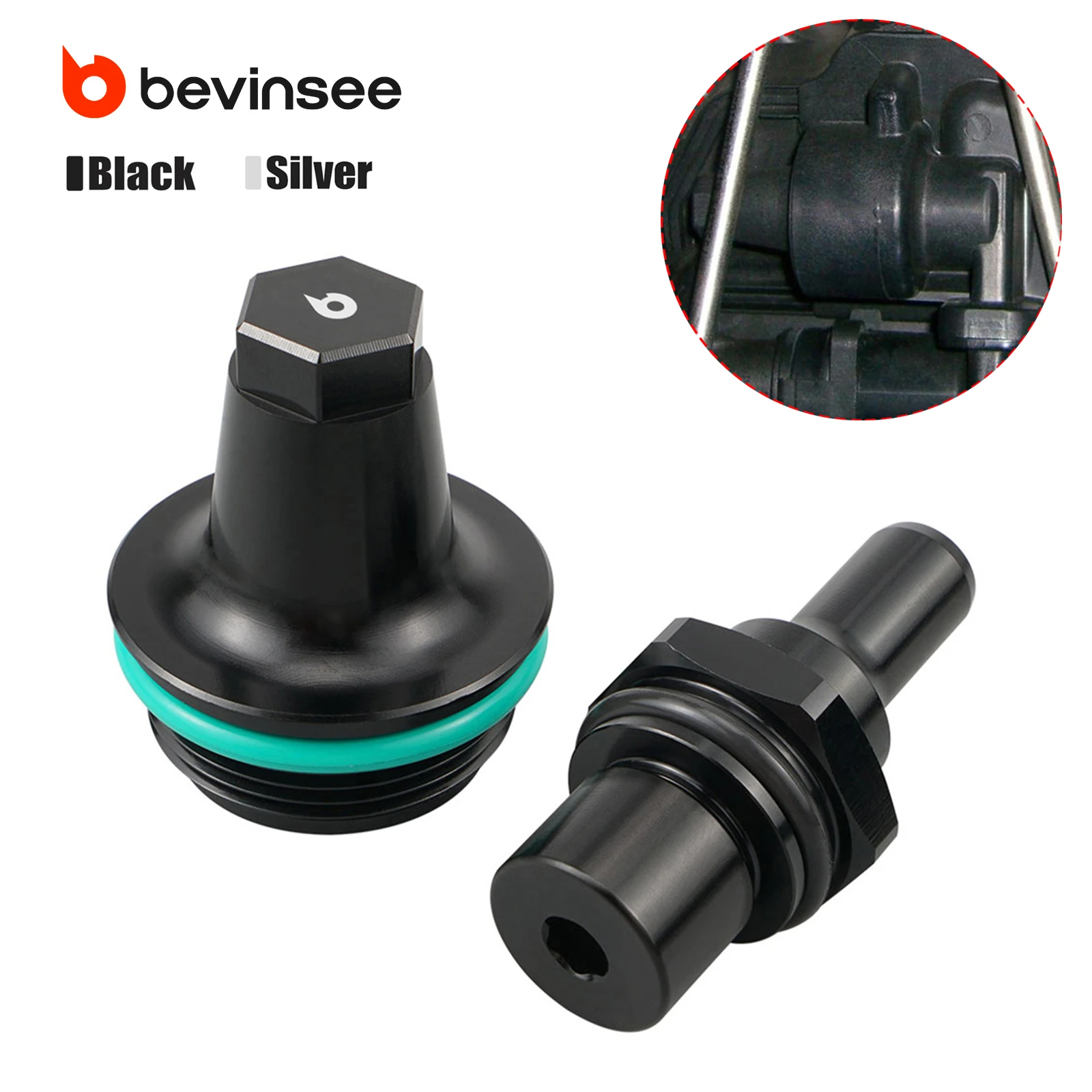 Aluminum PCV Valve & Cover Kit for BMW N54 E92 E90 335i E60 E61 535i E82 E88 1M 135i F1 F2 740i 740Li X6 E71 35i Z4 E89 35i 35is