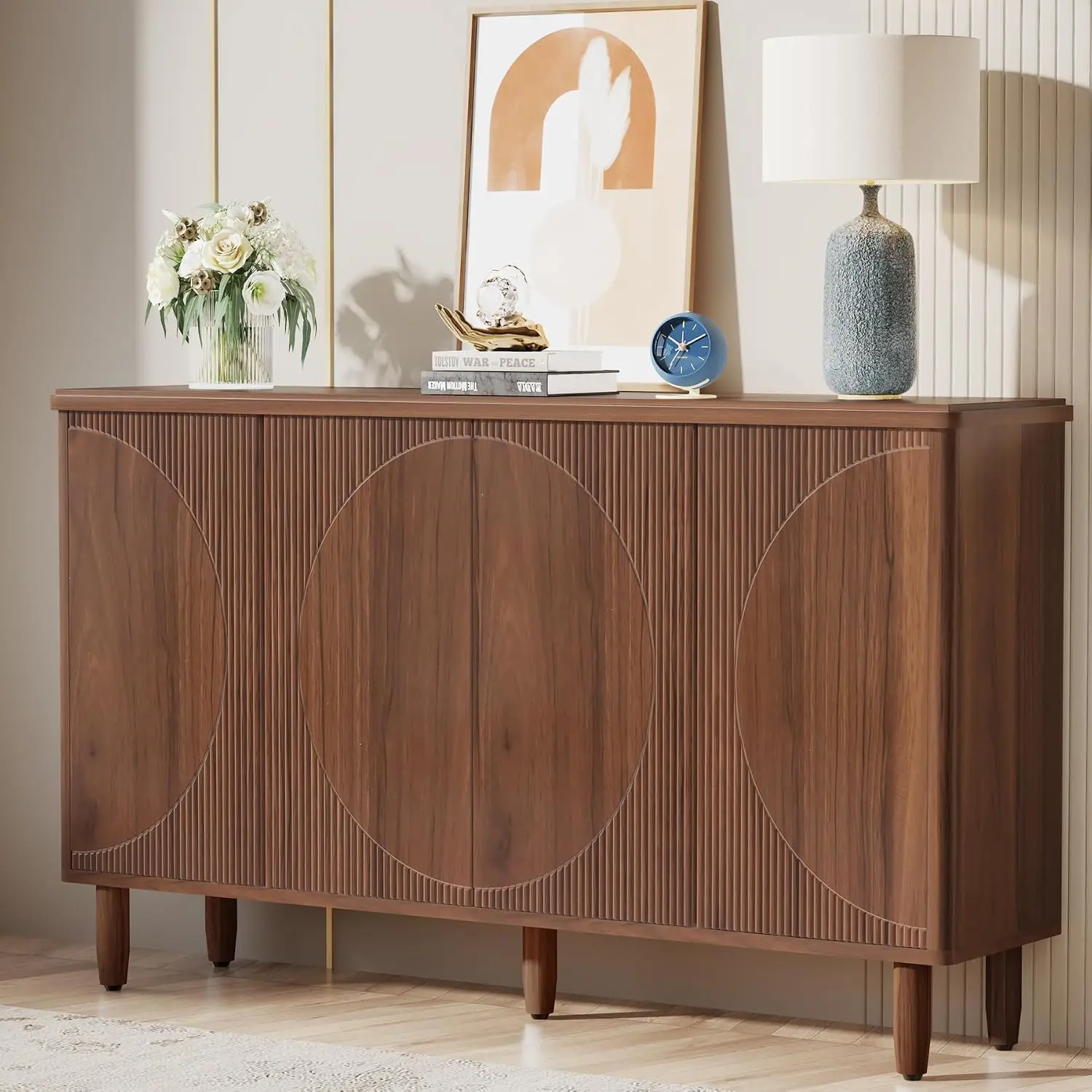 Buffet Cabinet Sideboard with Storage, Modern Storage Cabinet Sideboard Buffet Table with Doors for Living Room, Customized