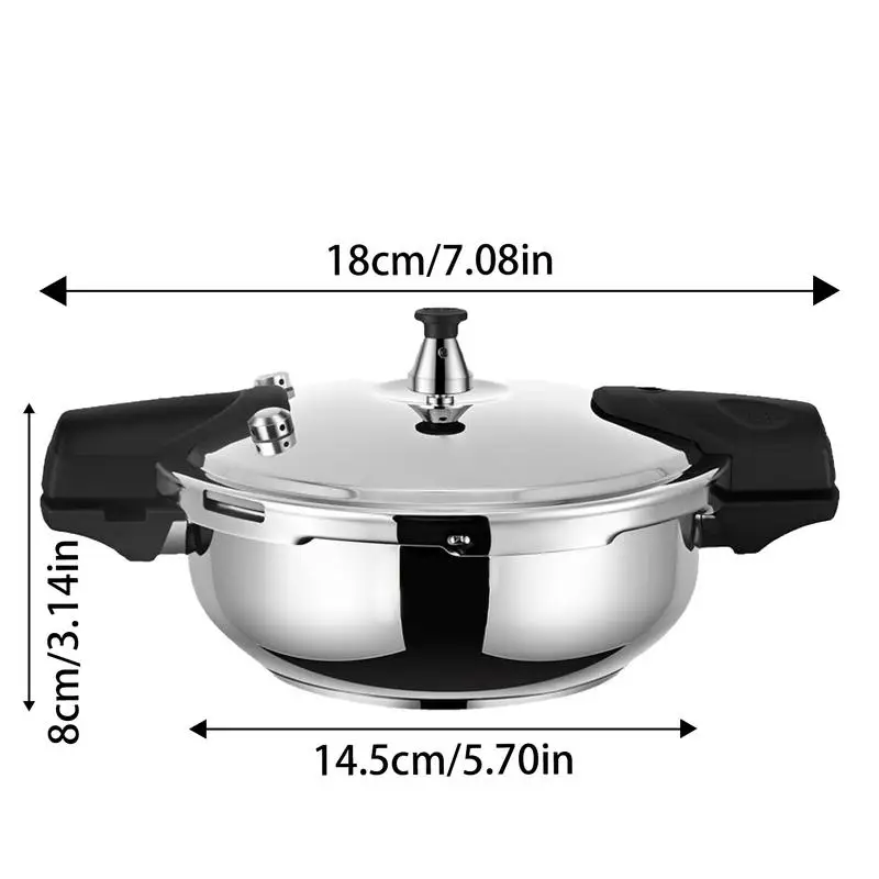 Small Pressure Cooker 2 Liter Induction Stoves Home Cooker Stainless Steel Pressure Oyster Fish Pot Fast Cooking Pressure Canner