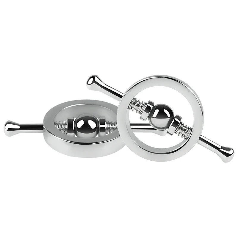 BDSM metal nail nipple clamps, nipple correction, flirtatious stimulation, adult sex toys view 2